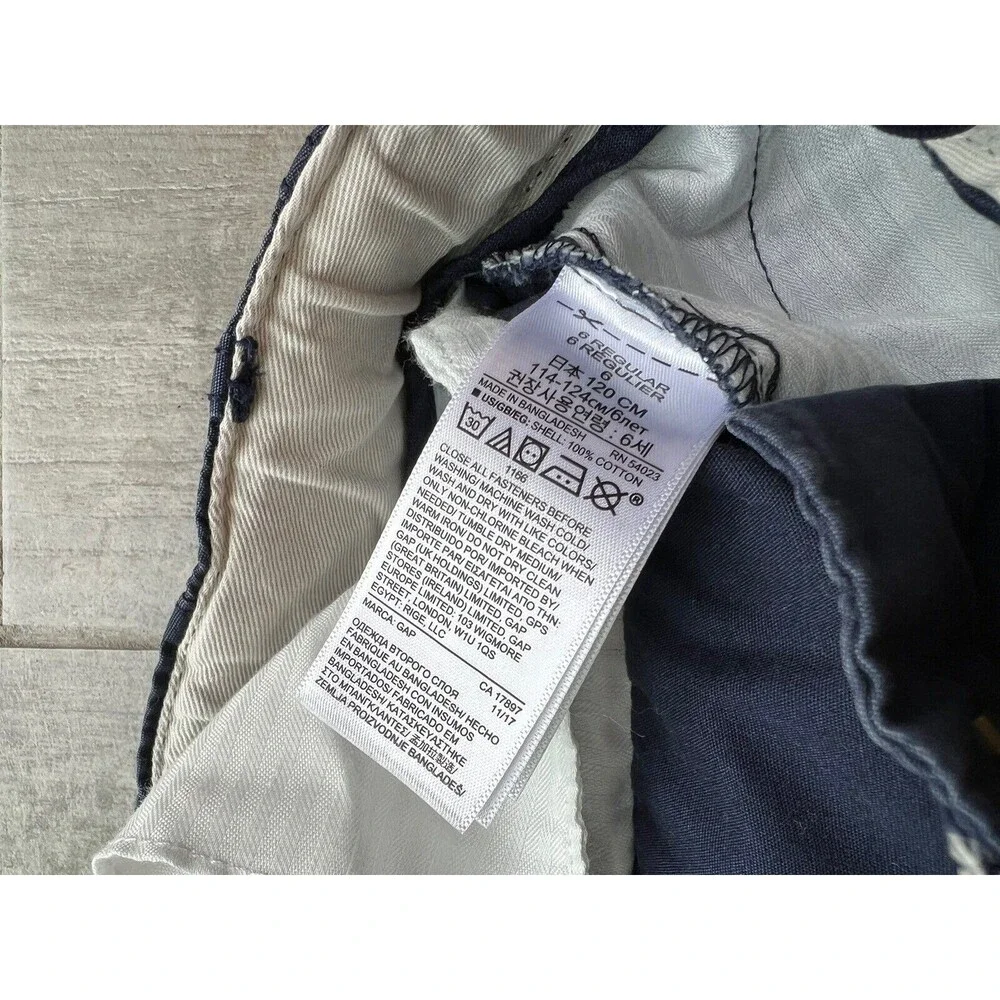 Gap Kids Toddler Boys Youth Cargo Shorts Navy Blue Casual Summer 6 Regular